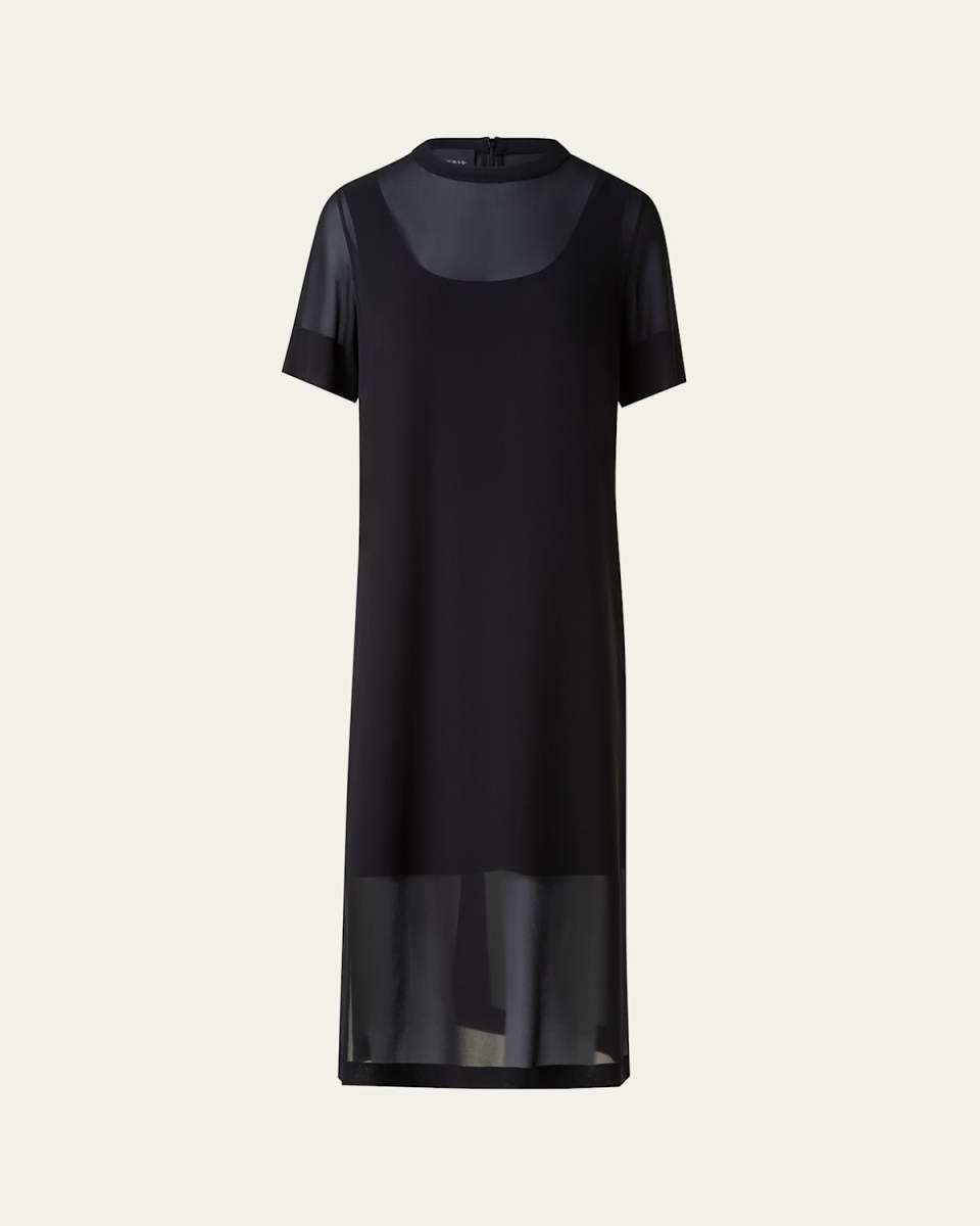 Silk Georgette Tunic Dress